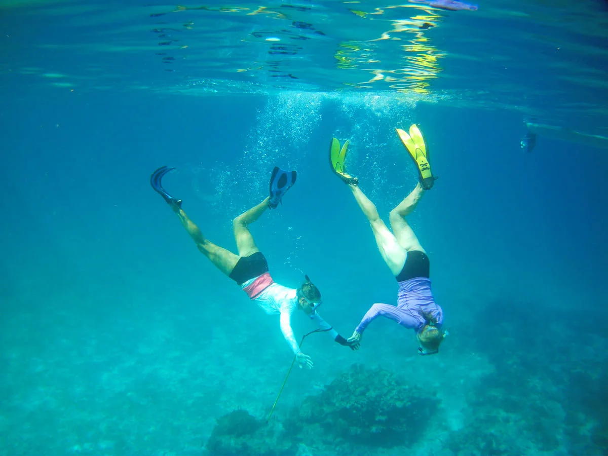 Snorkeling - one of the activities during a week-long yacht rental