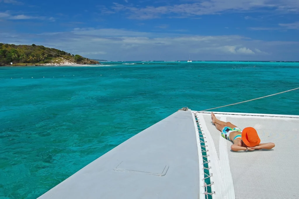 luxury charter anchored on Tobago Cays - St Vincent and the Grenadines Beaches