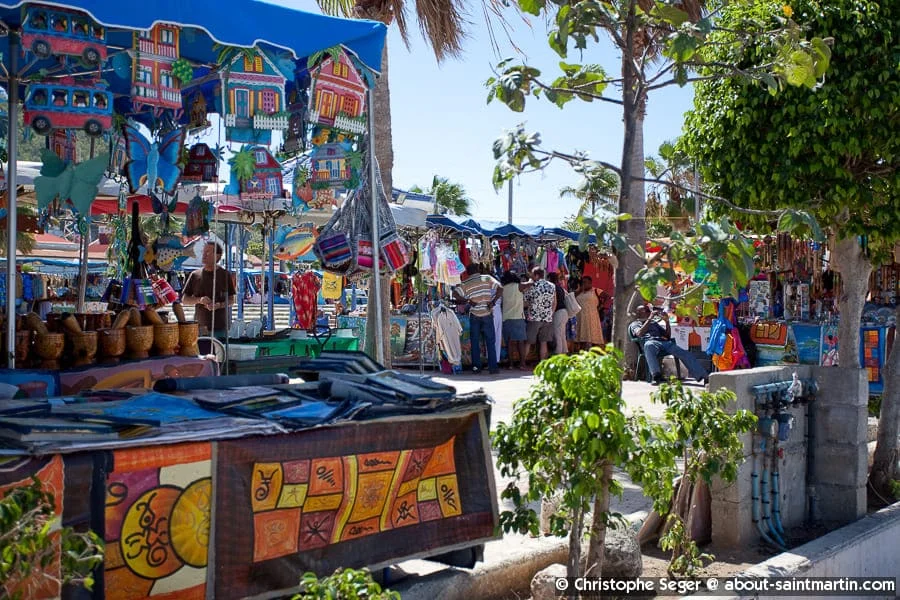 Shopping at the Marigot Market in       St Martin