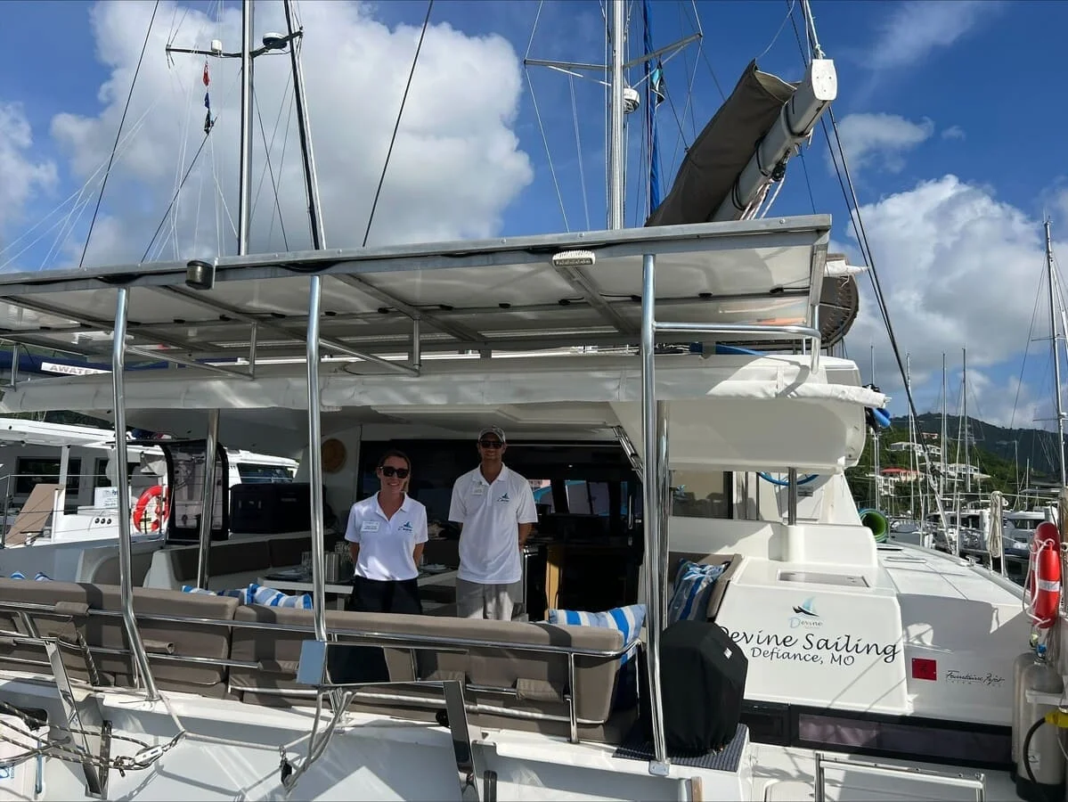 BVI Catamaran Special Devine Sailing with the crew - photo from 2024 BVI Boat Show